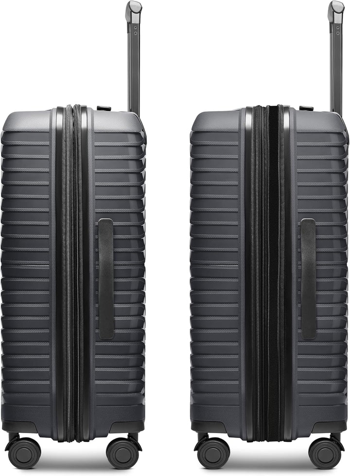 Stratic Shine Koffer gross | Trolley mit 4 360° Drehbare Rollen, Kreuzpackgurt, Dehnfalten, arretier