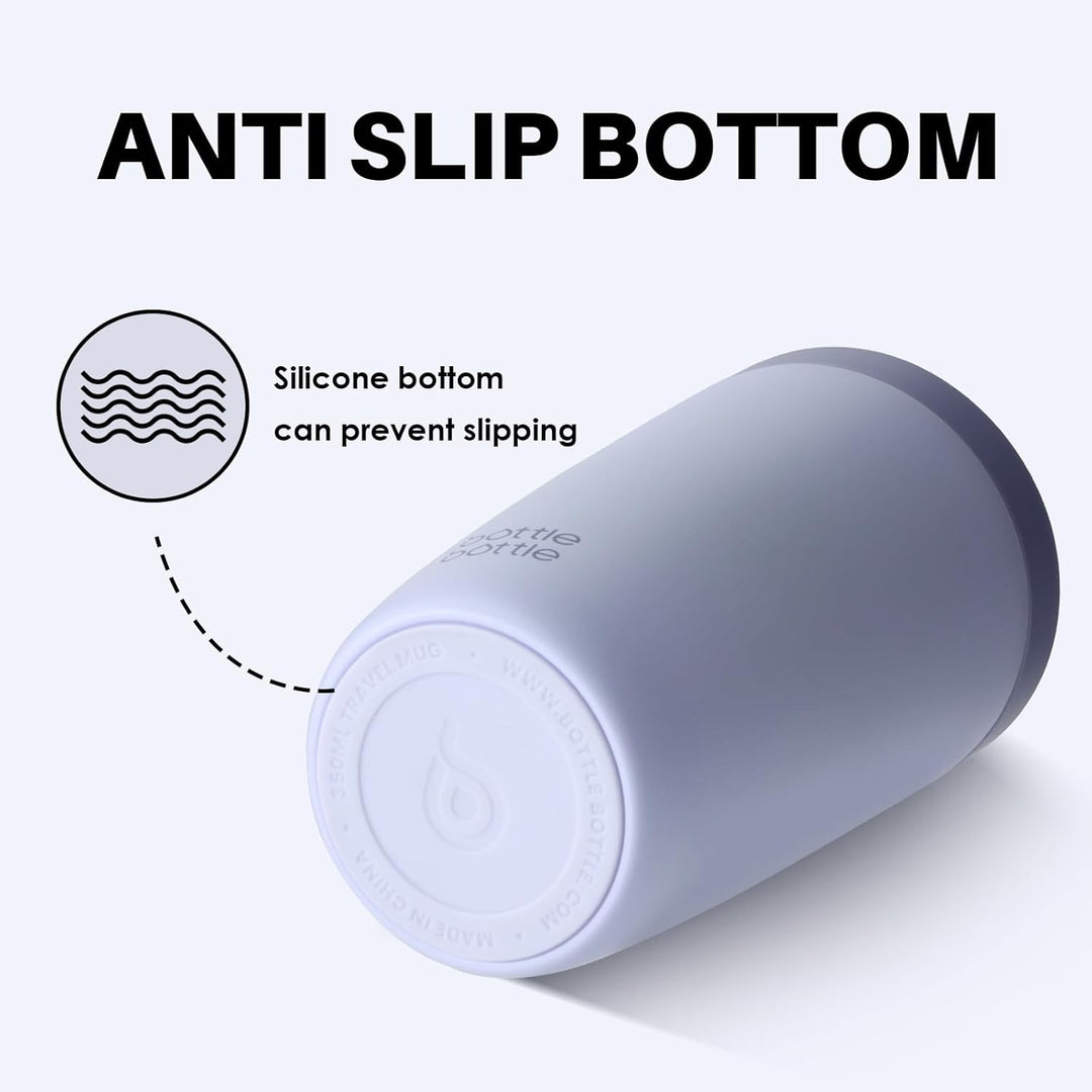 BOTTLE BOTTLE Thermobecher 350ml für Kaffee oder Tee, auslaufsicher und Easy Quick-Press-Verschluss,