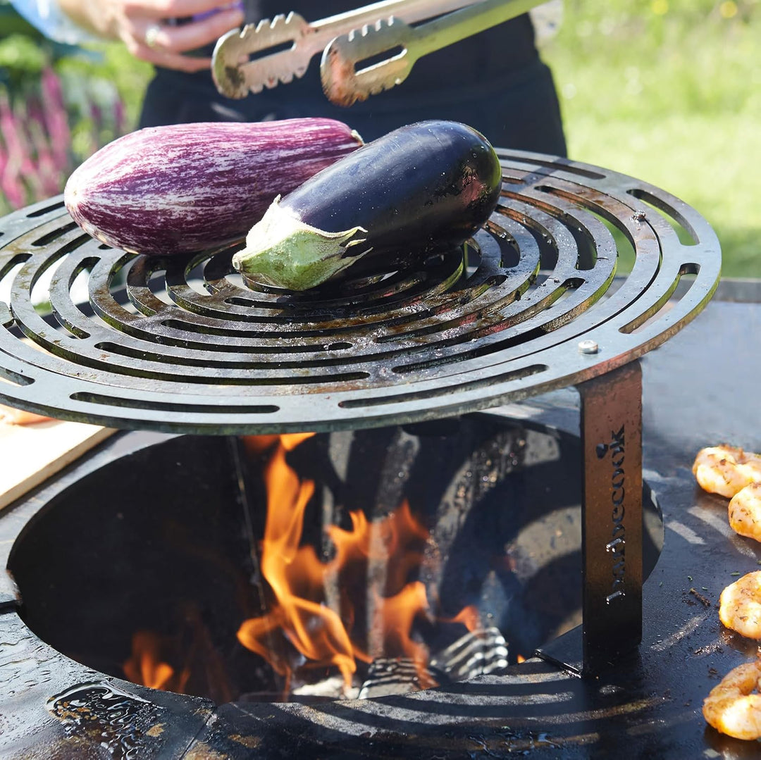 Barbecook erhöhter Grill 36cm Dynamic Centre, Grillzubehör, 6mm Dicker Karbonstahl, Grau, Erhöhter G