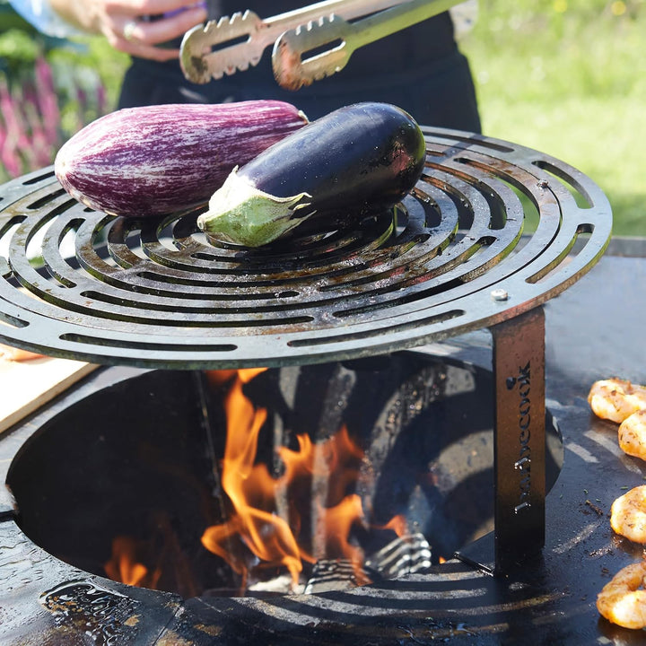 Barbecook erhöhter Grill 36cm Dynamic Centre, Grillzubehör, 6mm Dicker Karbonstahl, Grau, Erhöhter G