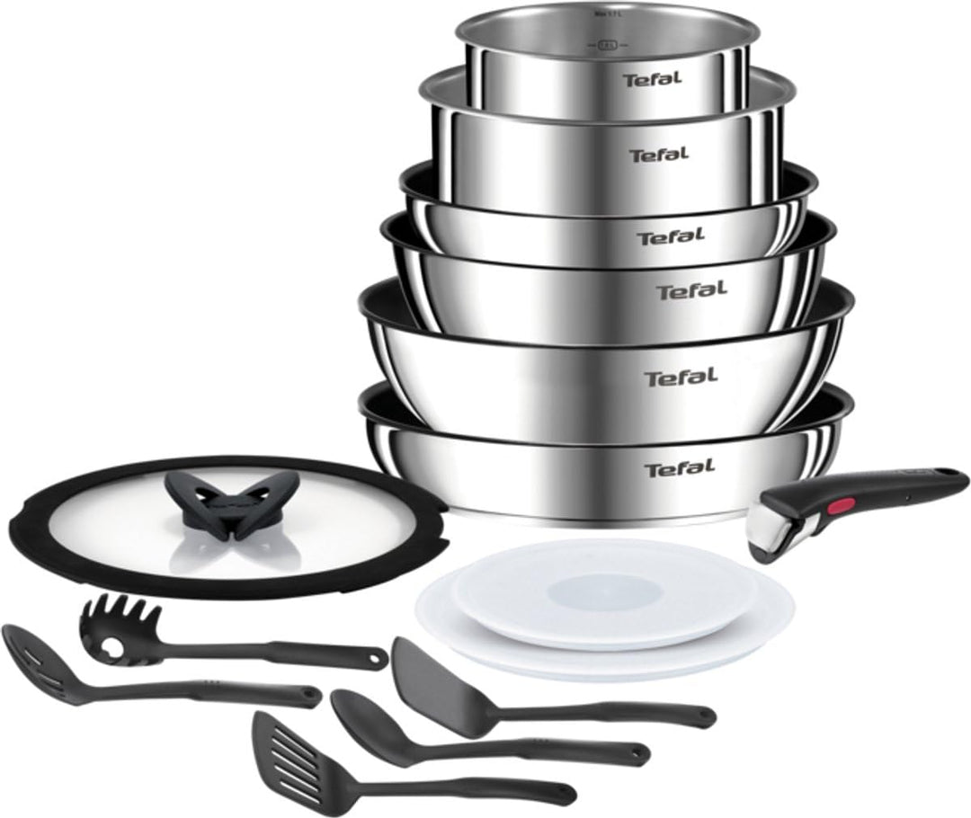 TEFAL Ingenio Emotion Pfannen und Töpfe Set, 15-teilig, L897SF04