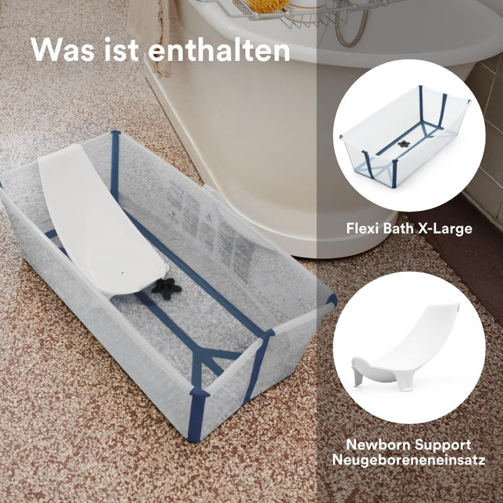 Stokke Flexi Bath XL (Sandy Beige) mit Newborn Support - Leichte Konstruktion & einfach zu verstauen