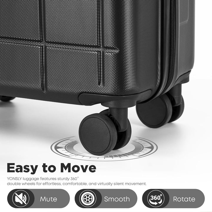 Koffer Suitcase, Kabinenkoffer, Trolley Reisekoffer, Rollkoffer Handgepäck mit Zahlenschloss, 4 Roll