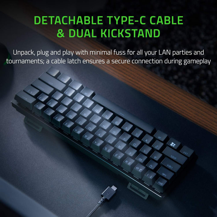 Razer Huntsman Mini Opto-Mechanical RGB Gaming Tastatur Red Switch US-Layout Klassisches Schwarz Lin