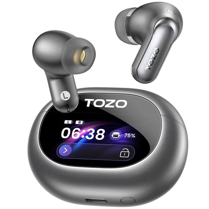 TOZO NC20 pro Earbuds, LDAC Hi-Res Sound Bluetooth Headphones, 6 Mics AI Call Ear Buds 80H Playtime,