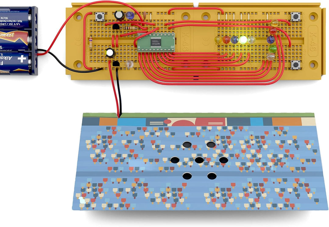 FRANZIS 67333 - Elektronik Fussball Adventskalender, 24 Schaltungen zum Selberbauen, inkl. allen Bau