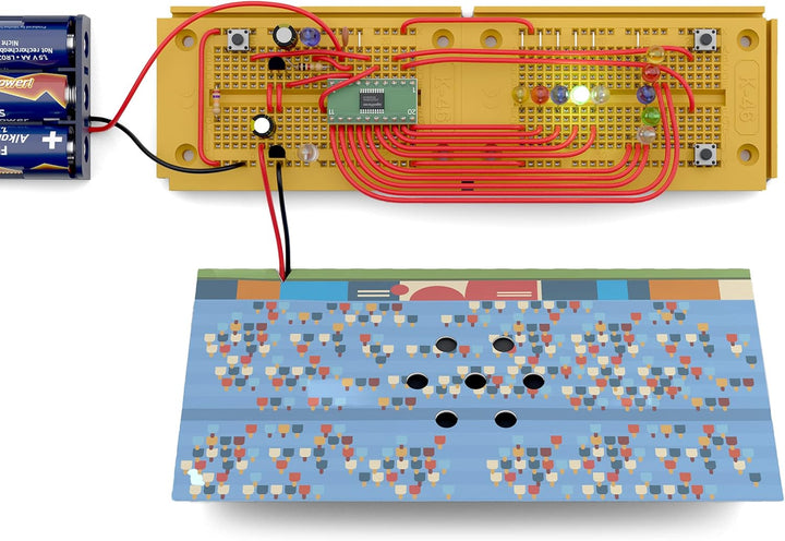 FRANZIS 67333 - Elektronik Fussball Adventskalender, 24 Schaltungen zum Selberbauen, inkl. allen Bau