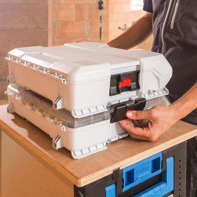 L-BOXX Sortimo W-BOXX 102 grau inkl. Insetboxes 4er Set | Sortimentskasten L-Case | Schraubenbox Auf