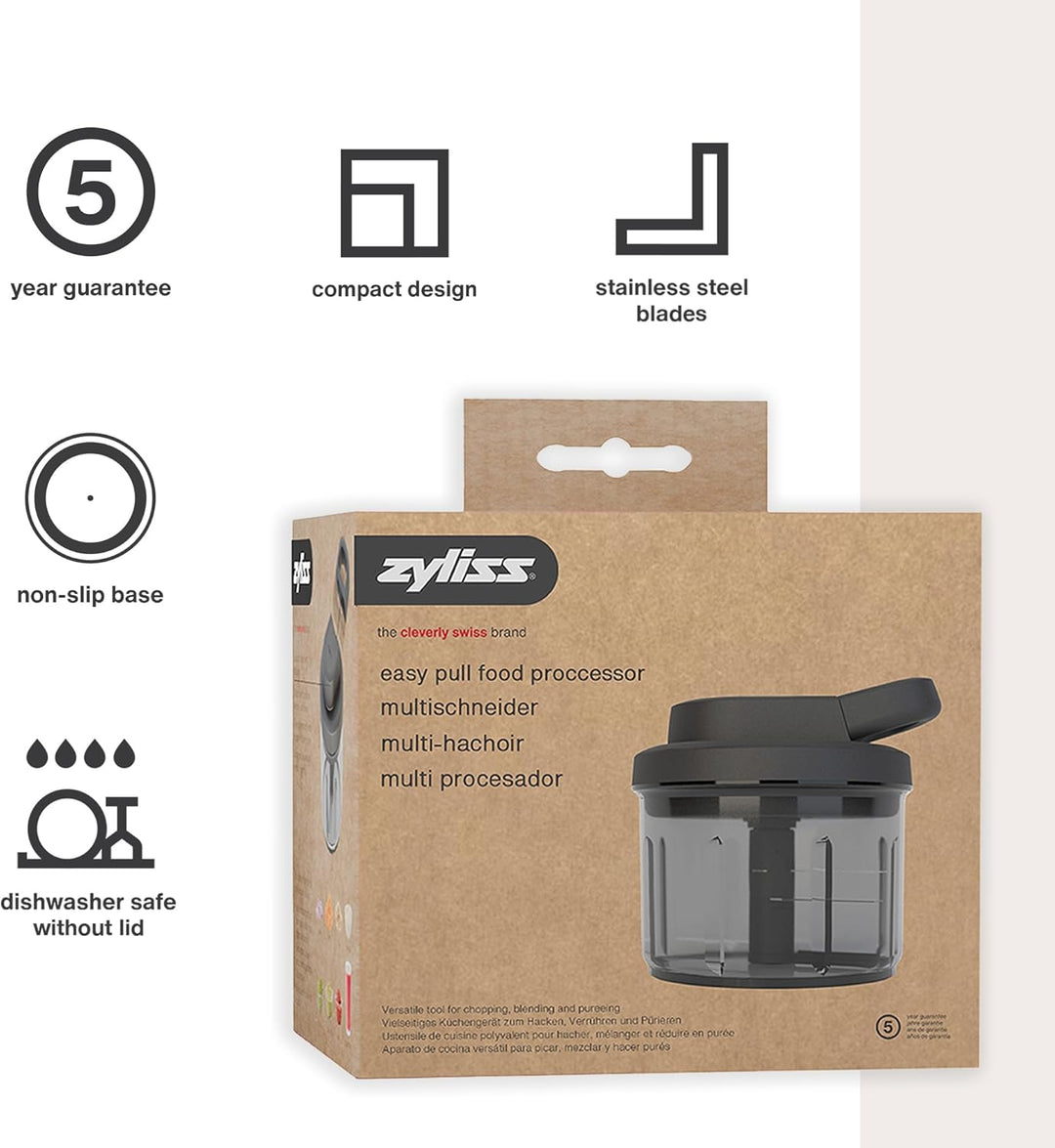 Zyliss Easy Pull Zwiebel­schneider Manuell, 800ml, Multizerkleinerer, Gemüse Zerkleinerer Manuell fü