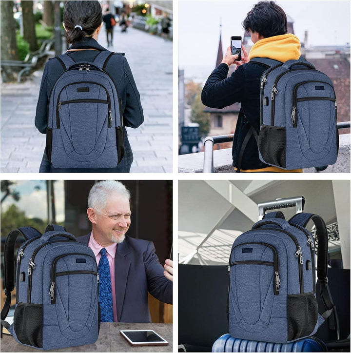 BIKROD Rucksack Damen, Schulrucksack Mädchen, 15.6 Zoll Laptoptasche mit USB Ladeanschluss, Wasserdi