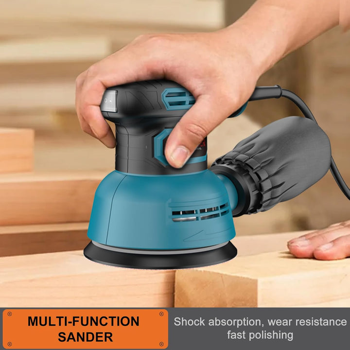 Elektrischer Exzenterschleifer 125mm 300W, Vielseitiger Schleifmaschine mit Absaugung für Holz Und M