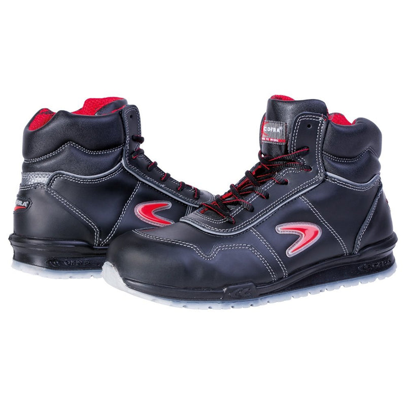 Cofra 78470-000.W36 PUSKAS S3 SRC Sicherheitsstiefel, Schwarz/Rot, Grösse 36 36 EU, 36 EU