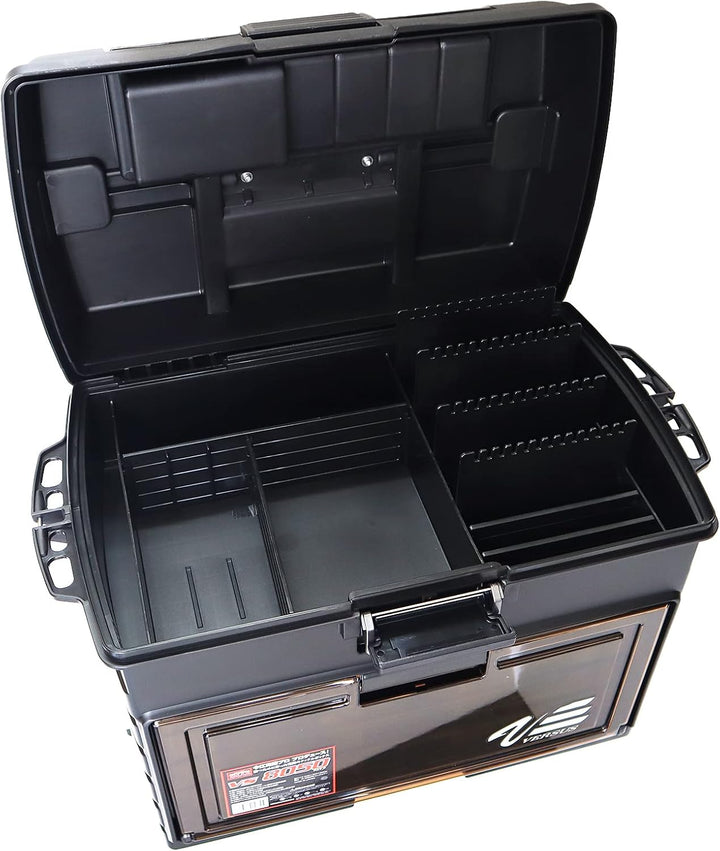 Meiho Versus VS 8050 Angelbox - Angelkasten 542 x 300 x 397 mm, Angelkoffer grün, Angelbox auch als
