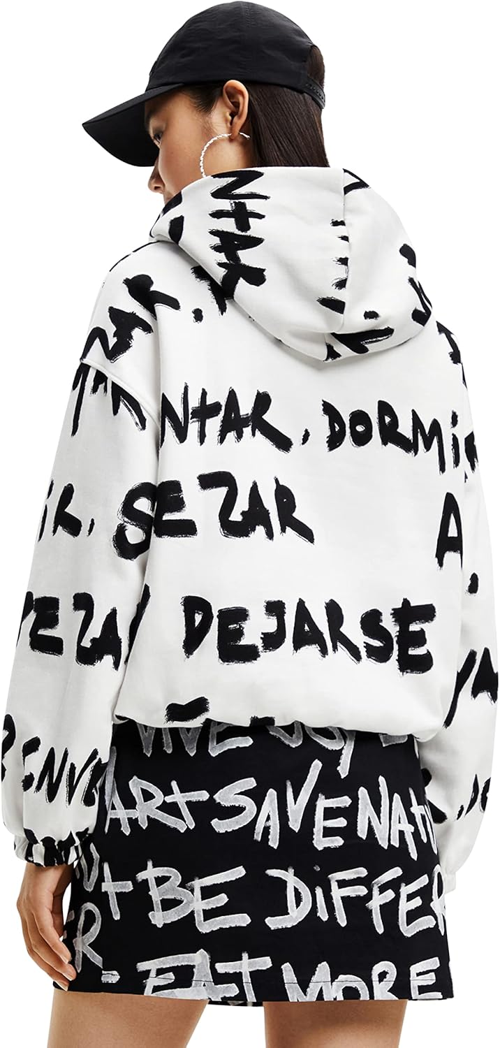 Desigual Damen Sweater S Weiss, S Weiß