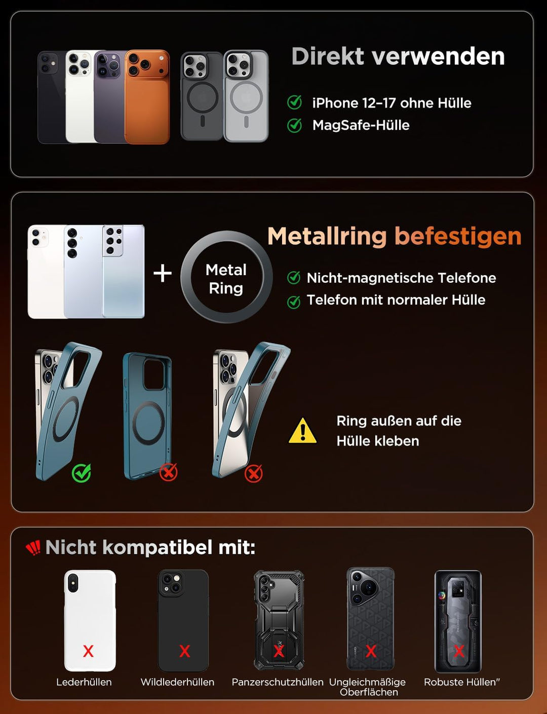 Handyhalterung Auto Magnetisch - Vmag S3 Handyhalterung Magnet 2026 mit Metall Dual Fold Arm & Erwei