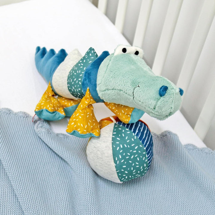 Sigikid 43234 Patchwork Stofftier, Mehrfarbig/Krokodil