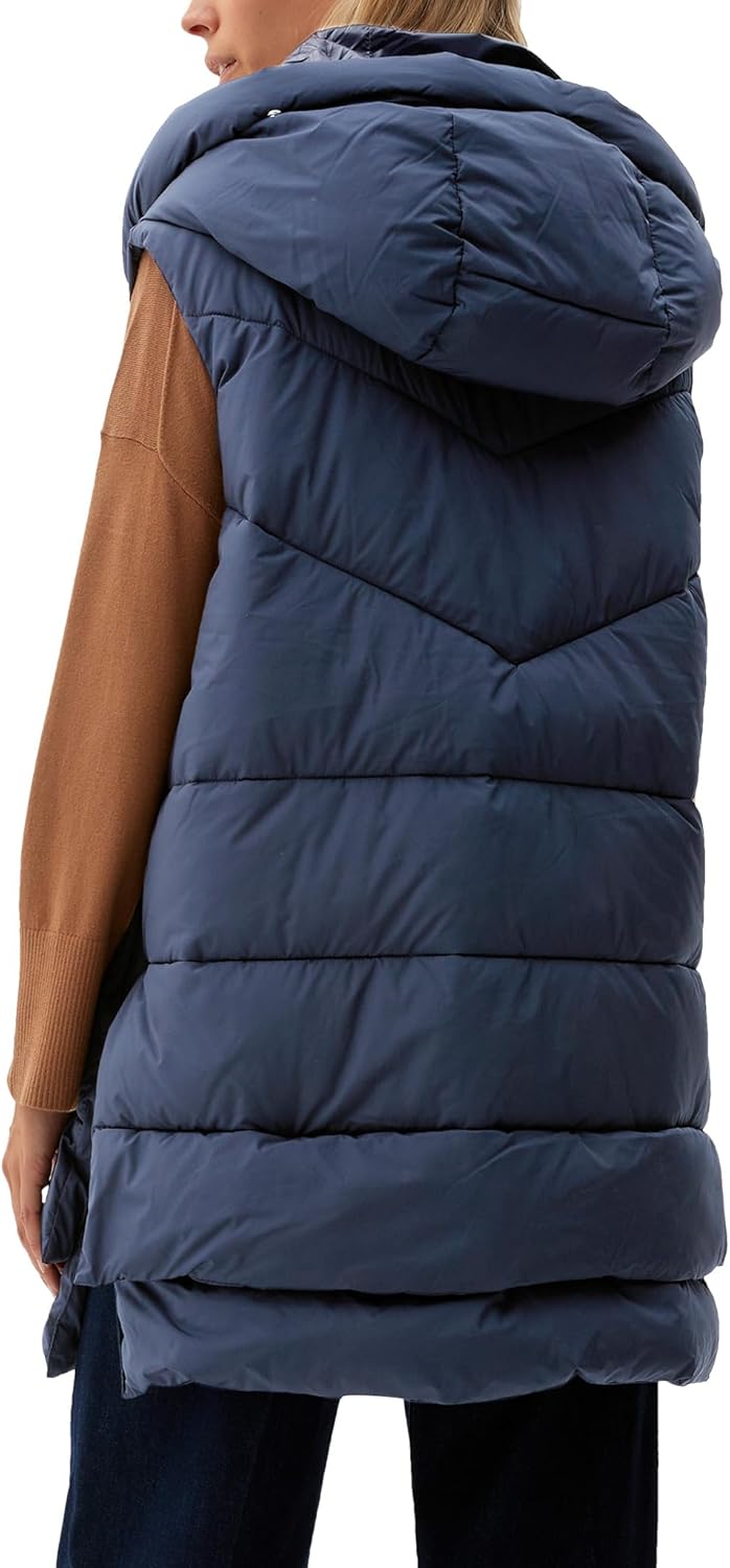 s.Oliver Damen Weste ärmellos, blau 5959