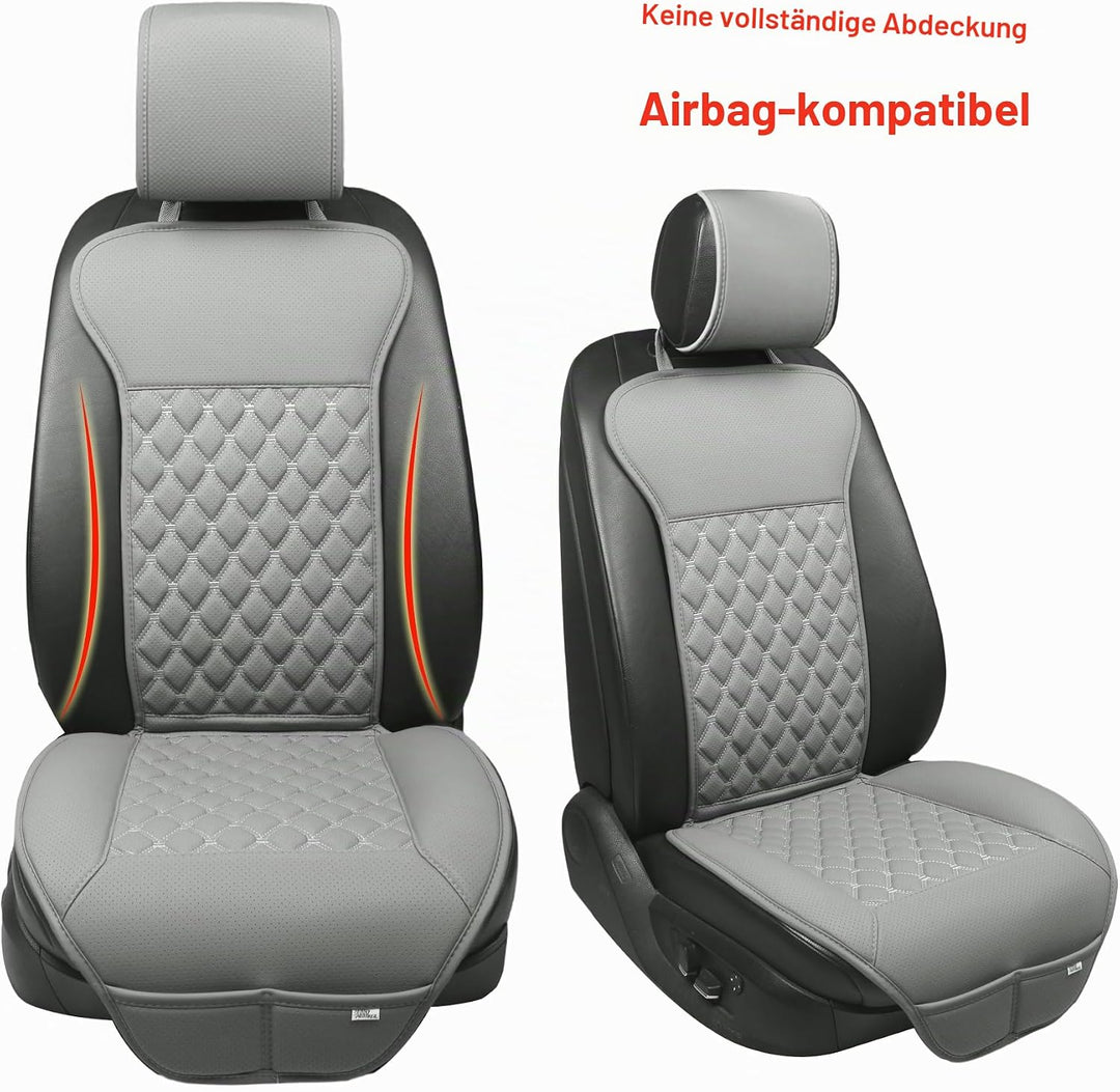Black Panther 1 Paar Luxus Sitzauflagen Auto mit Rückenlehne Autozubehör Geeignet für Vier Jahreszei