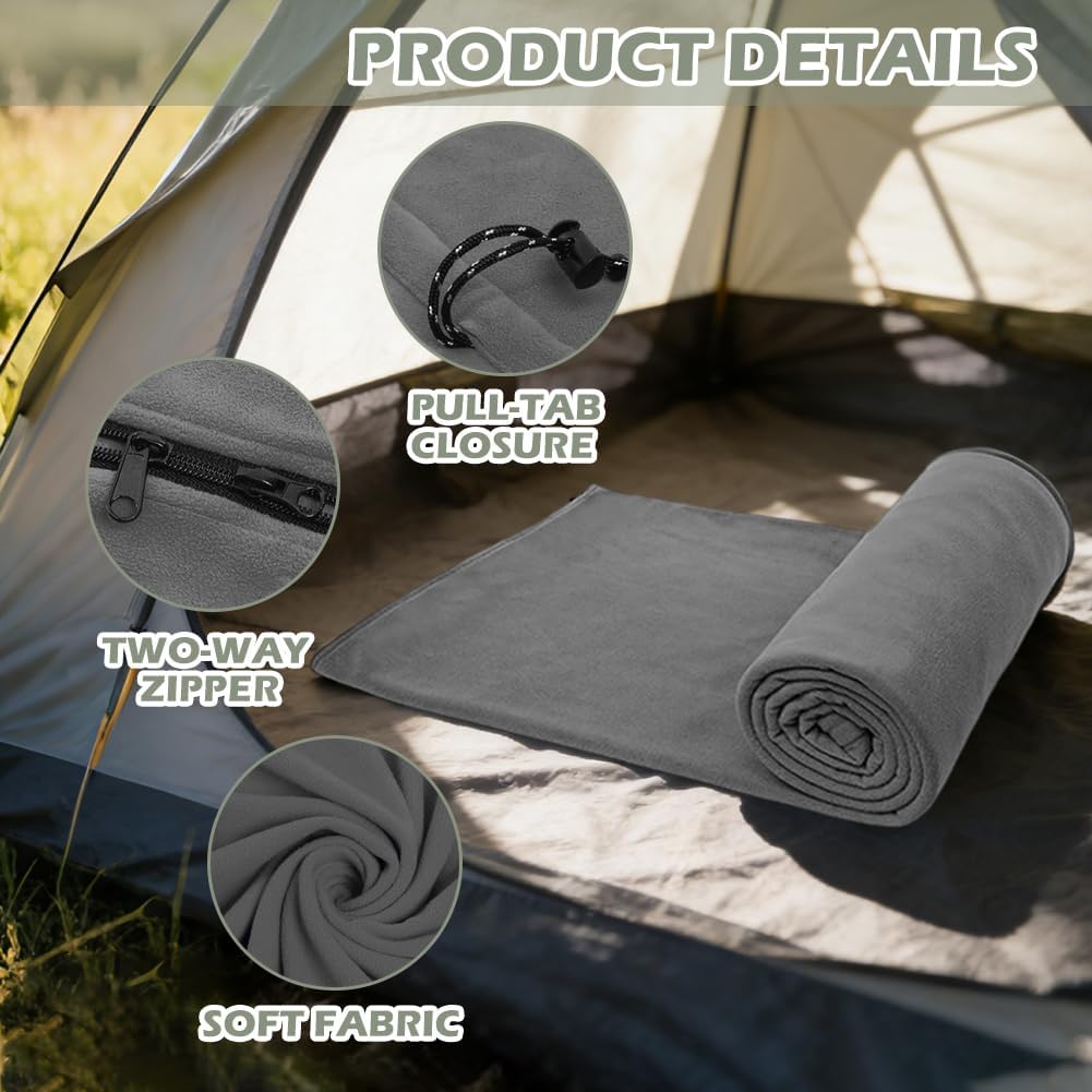 Hüttenschlafsack Baumwolle & Ultralight Inlett Schlafsack – 180x80 cm Kompakter Polarfleece Innensch