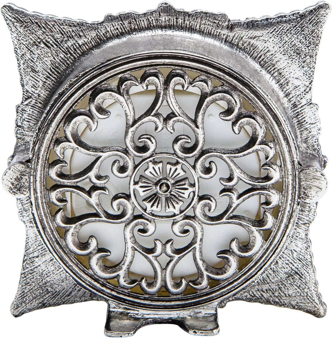 NIKKY HOME Elegante und niedliche Quarzuhr aus Zinn, analog, mit Kristall-Rosy-Strasssteinen, 8,8 cm