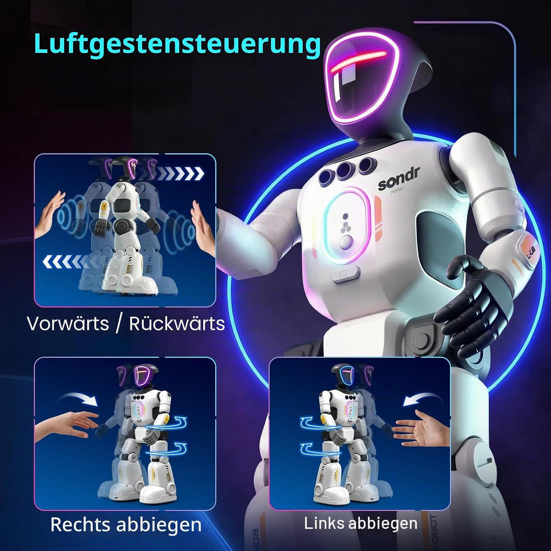HUIYOKAY Roboter Spielzeug für Jungen und Mädchen ab 4 5 6 Jahren,Ferngesteuerter Roboter mit Gesten