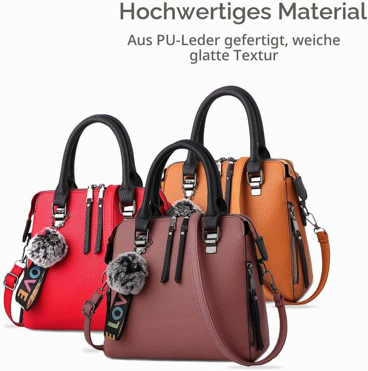 NICOLE &amp; DORIS Mode Handtaschen Damen Taschen Elegant Shopper Tote Leder Schultertasche Frauen Umhän