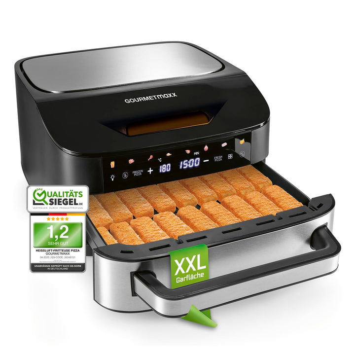 GOURMETmaxx AirGenius Heissluftfritteuse - 7 L Airfryer | Fritteuse mit XXL-Garfläche & 10 Programme