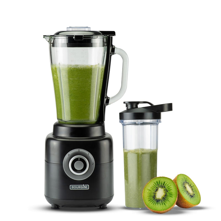 Bourgini Power Blender 1.75L- Standmixer Glas - 1000 Watt - Mixer Smoothie maker - Blender to go mit