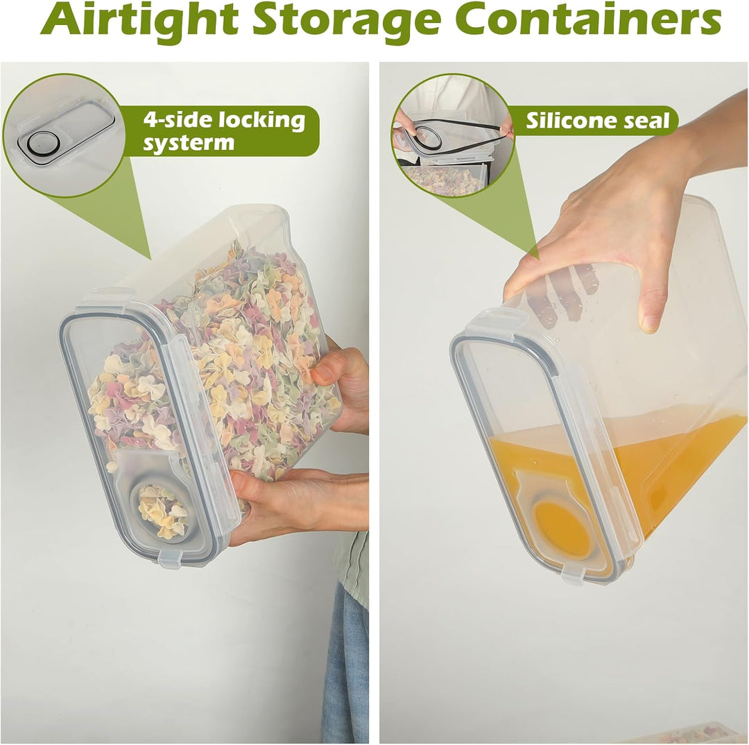 Withosent 2.5L Vorratsdosen Luftdicht 6er Set, Aufbewahrungsbox Küche mit Deckel aus Plastik, Vorrat