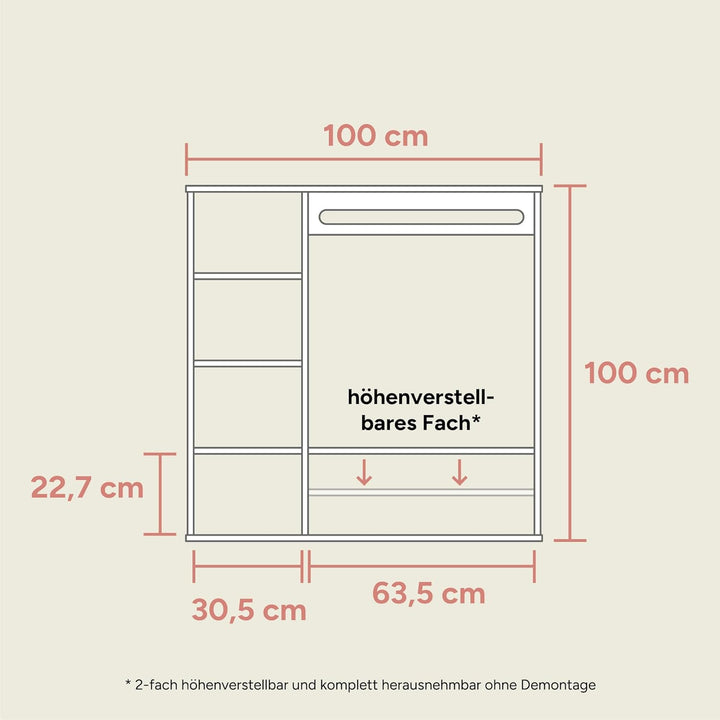Ehrenkind® Montessori Kleiderschrank | Kinderregal Kiefer Natur | Kinderschrank FSC Zertifiziert | G