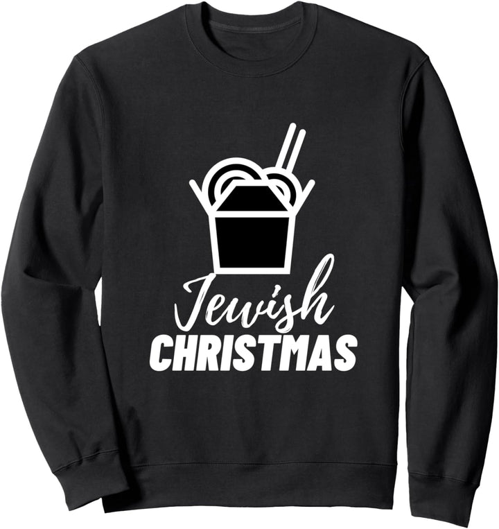 Jüdische Weihnachtsgeschenke Lustiges Essen nehmen Design Sweatshirt