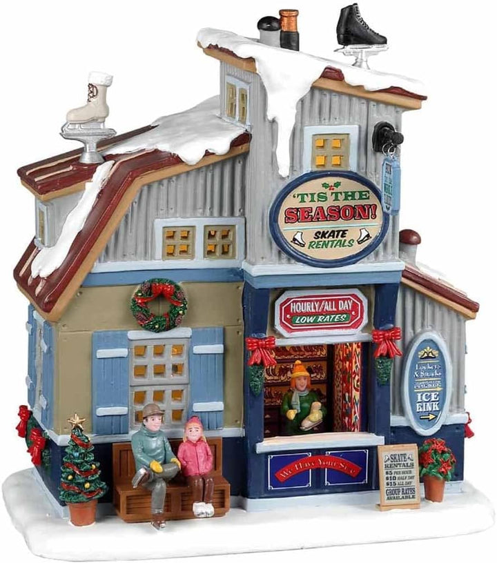 Lemax 25883 Caddington Village Lighted Building: Tis The Season Skate Rentals