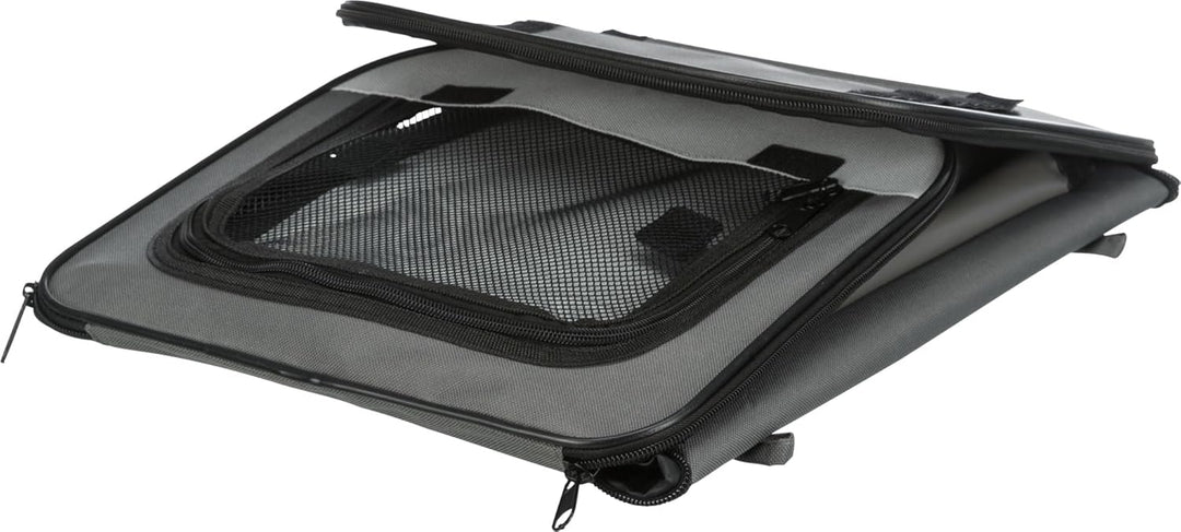 Trixie 39704 Mobile Kennel, M: 55 × 65 × 80 cm, Grau Grau 55 × 65 × 80 cm, Grau 55 × 65 × 80 cm