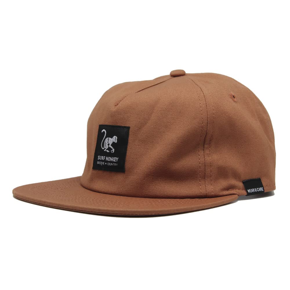 SURF MONKEY 5 Panels Herren/Damen Kappe - 100% Bio-Baumwolle - Einheitsgrösse Einheitsgrösse Erde, E