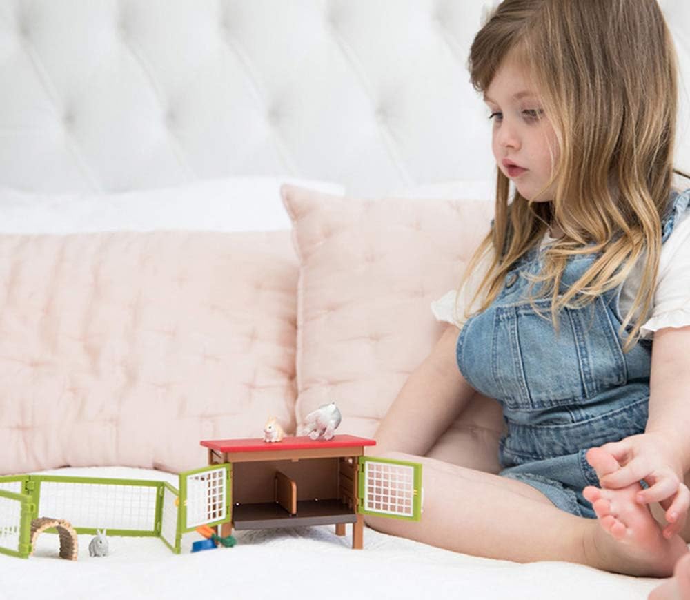 schleich 42420 Kaninchenstall, für Kinder ab 3+ Jahren, FARM WORLD - Spielset Single Standardverpack
