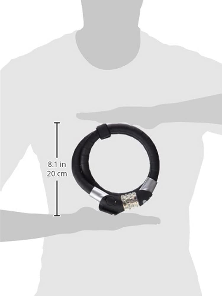 ABUS Kabelschloss Steel-O-Flex Raydo Pro 1460/85 TexKF - Fahrradschloss-Set mit Halterung TexKF für