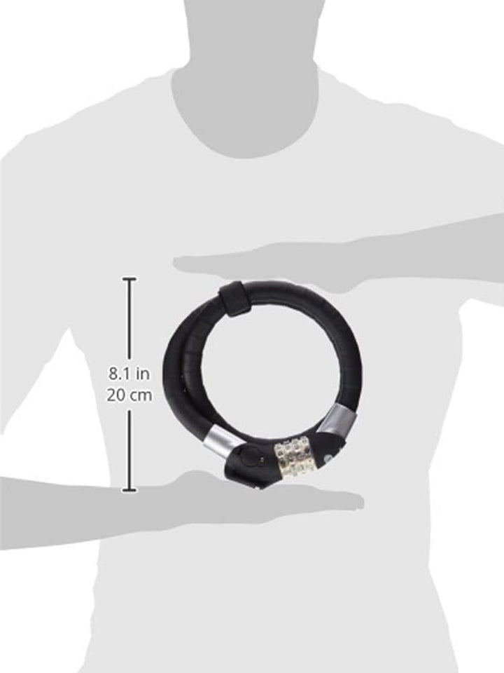 ABUS Kabelschloss Steel-O-Flex Raydo Pro 1460/85 TexKF - Fahrradschloss-Set mit Halterung TexKF für