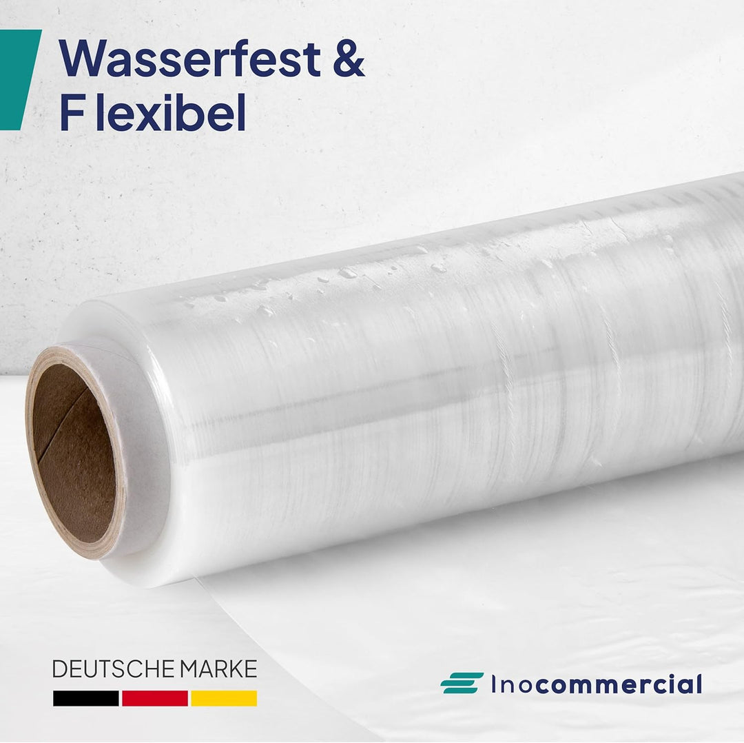 Inoverse Stretchfolie Transparent Wickelfolie, Folie Für Möbel & Umzug, Palettenfolie, Handstretchfo