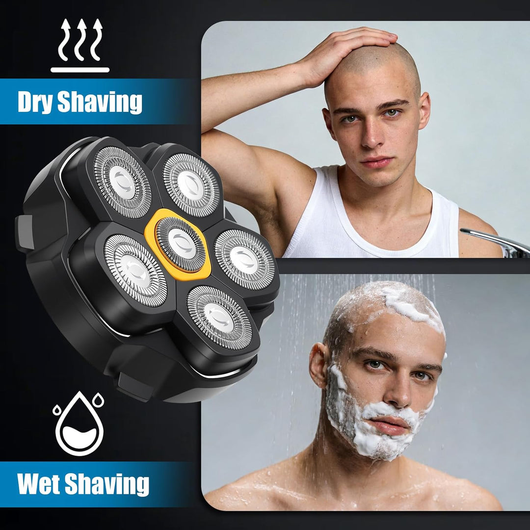 3 Stück Ersatzrasierkopf für DOAO Kensen JoyKoi Kibiy AEXIRI Shaver, Magnetische 6D Kopfrasierer für