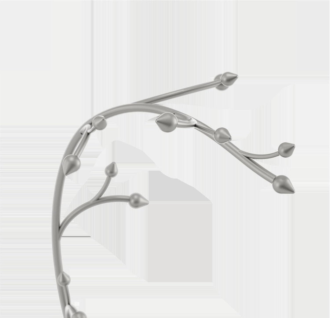 Umbra Orchid Schmuckständer und Schmuckbaum für Ketten mit integrierter Schmuckablage, Stahlgrau, 23