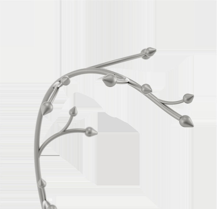 Umbra Orchid Schmuckständer und Schmuckbaum für Ketten mit integrierter Schmuckablage, Stahlgrau, 23