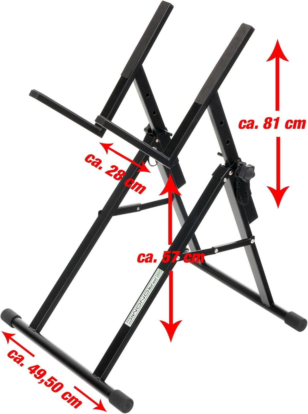 Pronomic AS-100 E-Gitarre Verstärker Ständer (Amp Stativ, Höhenverstellbar, in 7 Stufen, Belastbar b