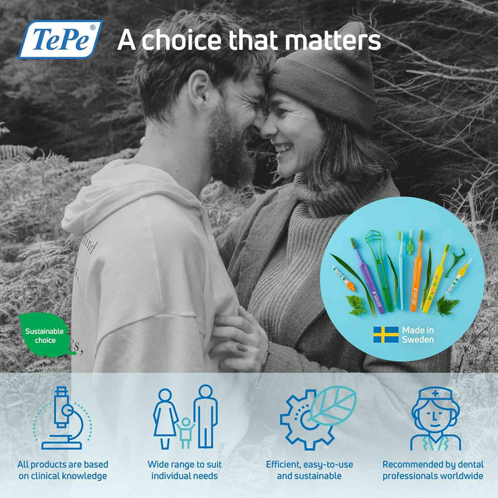 TePe EasyPick Dental Stick M/L / 1 x 36 Stück inklusive praktischem Taschenetui/Für eine einfache, t