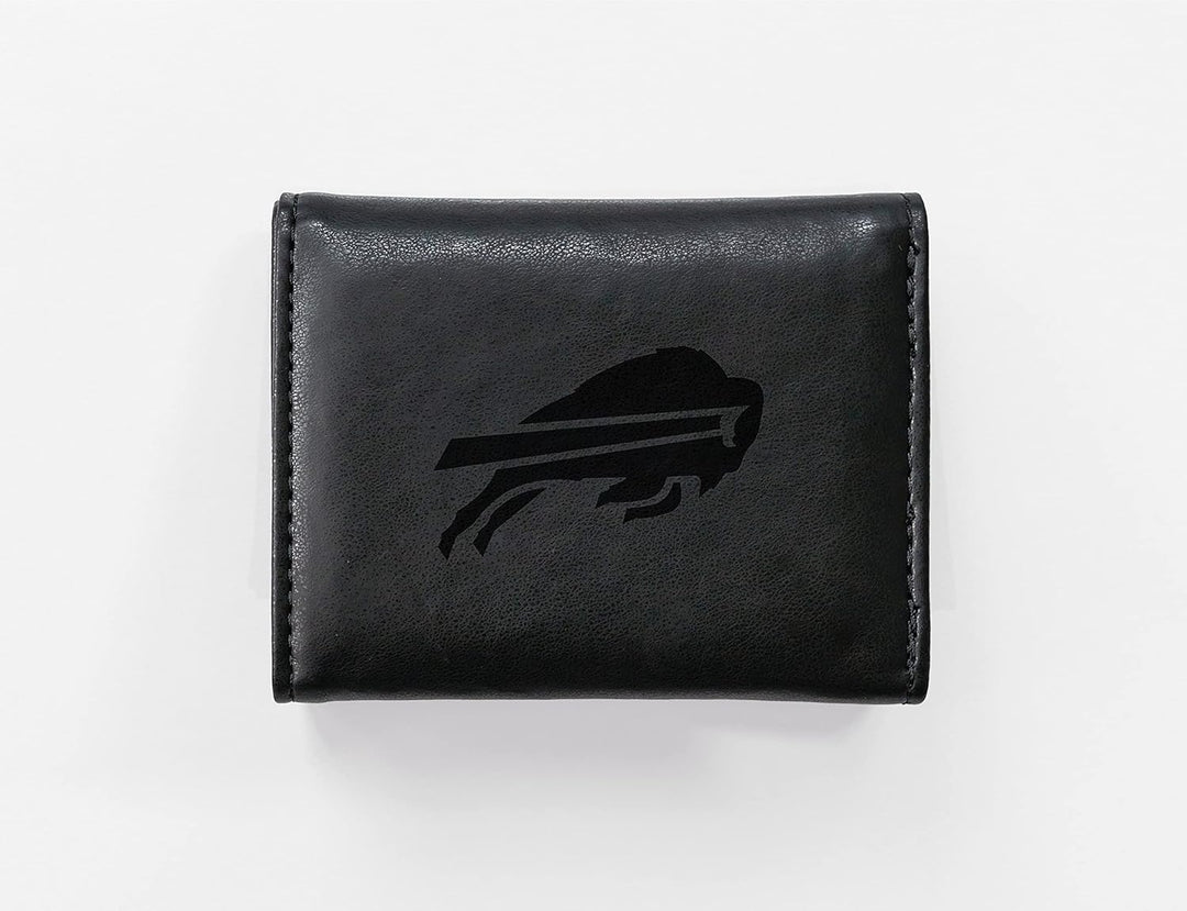 Rico Industries NFL Geldbörse mit Lasergravur, dreifach faltbar, Schwarz Buffalo Bills, Buffalo Bill