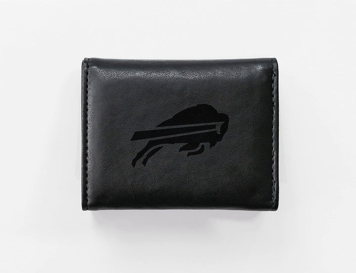 Rico Industries NFL Geldbörse mit Lasergravur, dreifach faltbar, Schwarz Buffalo Bills, Buffalo Bill