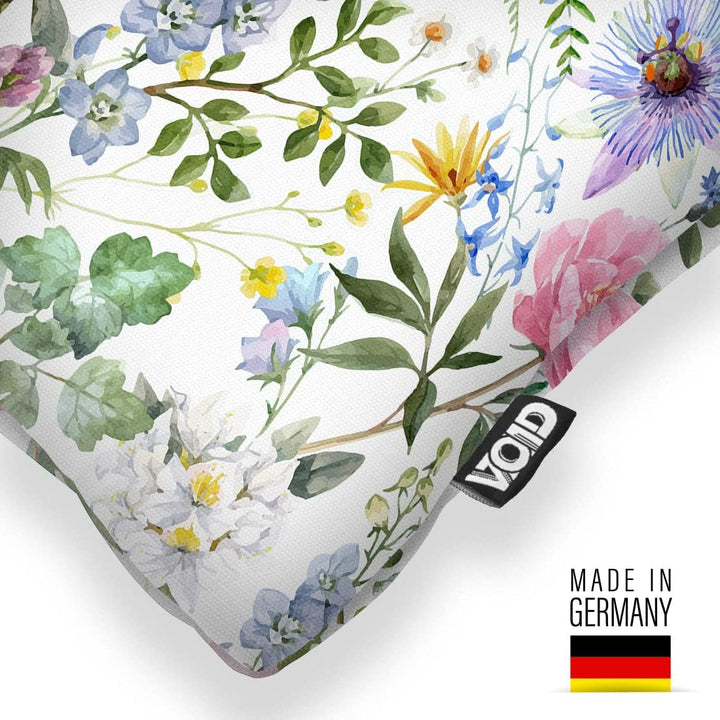 VOID Blumen Blumenmuster Frühlingsblumen 80x80 Kissenhülle Polyester Zierkissen Couchkissen Ostern O