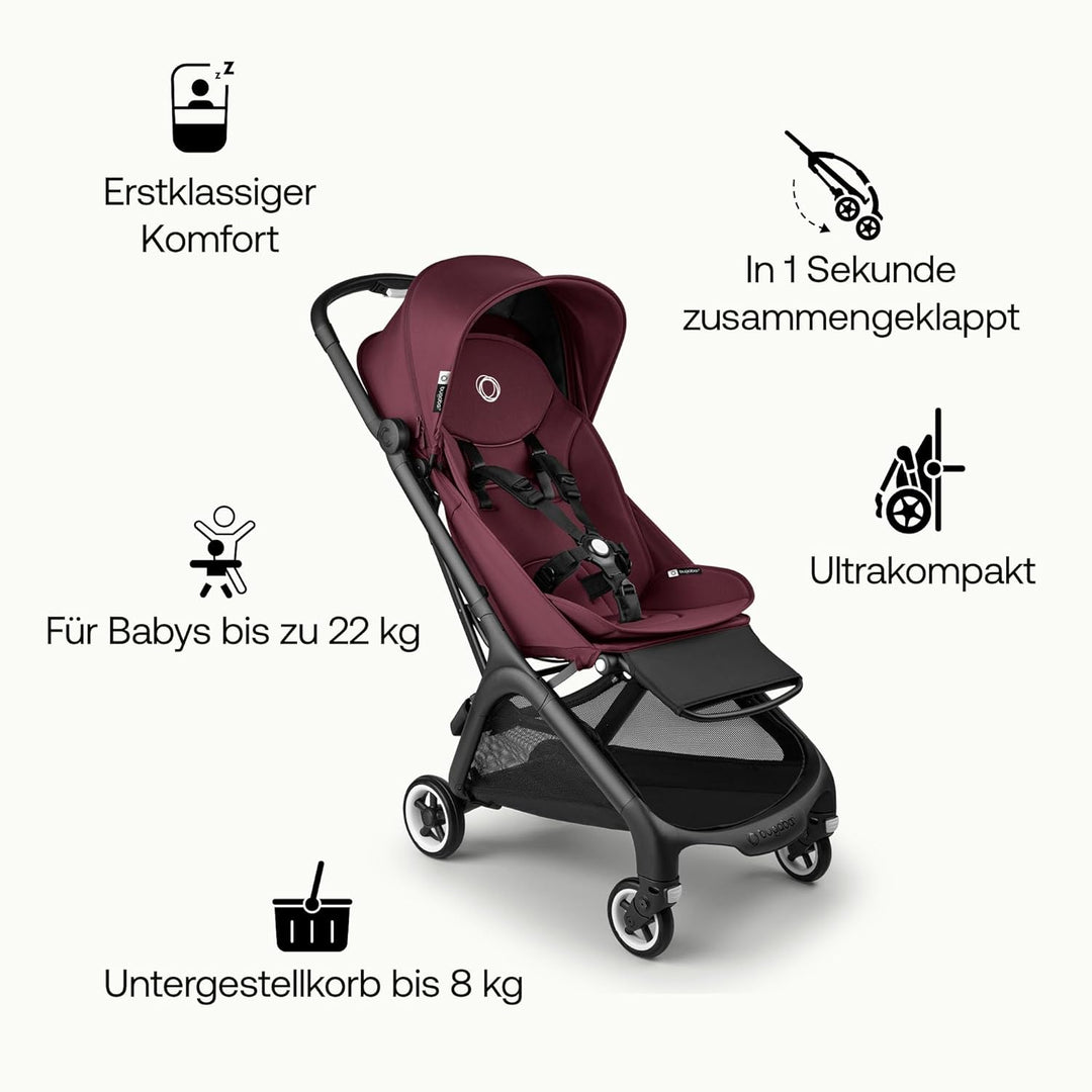 Bugaboo Butterfly ultrakompakter Reise-Kinderwagen, klein & leicht, einhändig faltbar und einfach zu