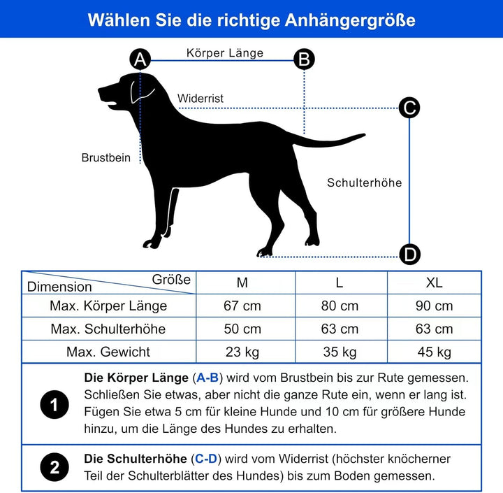 Tiggo VS Pets M Hundeanhänger Fahrradanhänger für Hunde Hundefahrradanhänger 80201 Grau, Grau