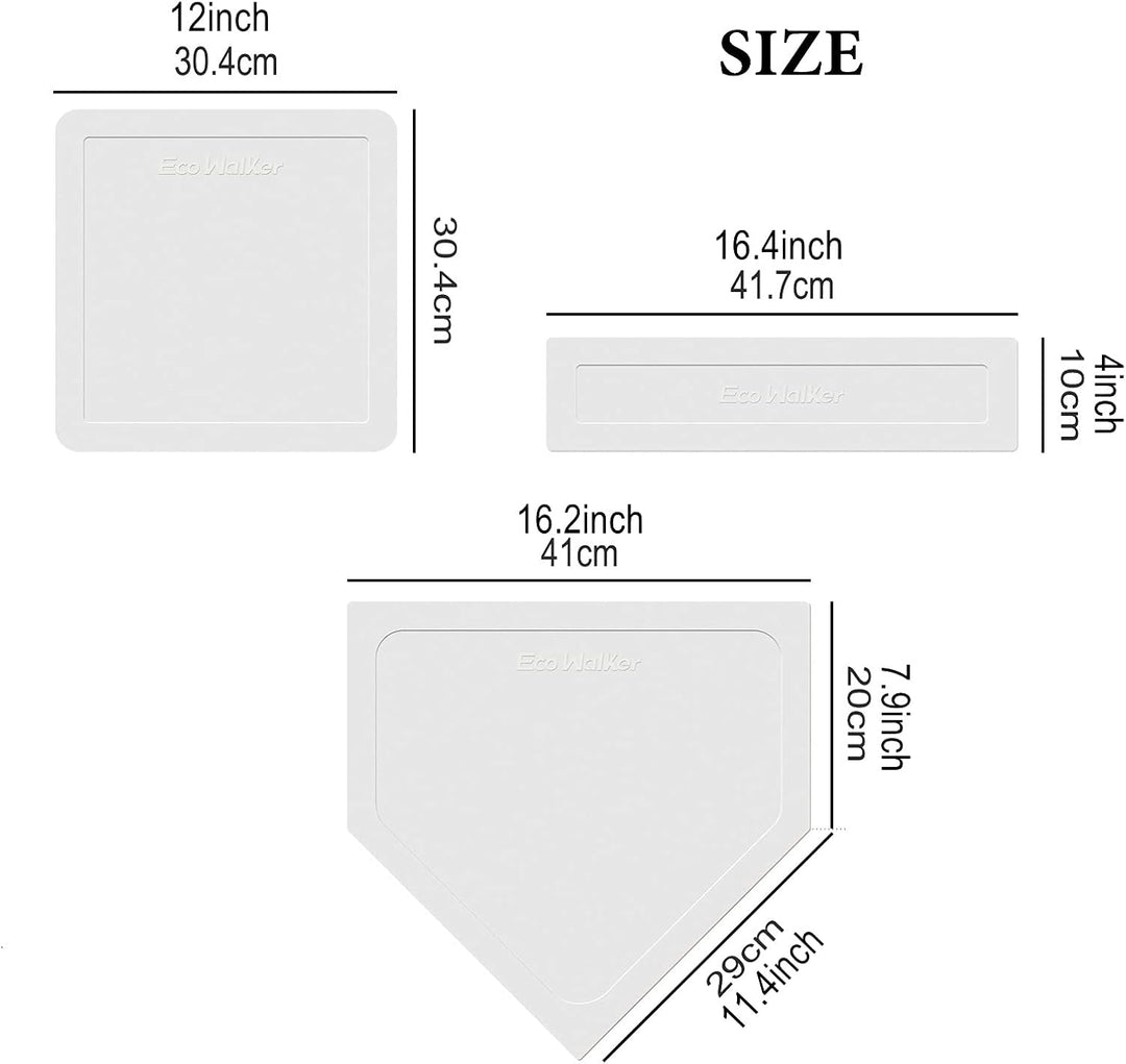 Thrown Down Baseball Bases Perfect for Baseball, Teeball, Softball, Kickball, Kids, Backyard, Practi