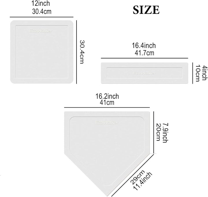 Thrown Down Baseball Bases Perfect for Baseball, Teeball, Softball, Kickball, Kids, Backyard, Practi